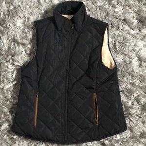 Black, lined vest